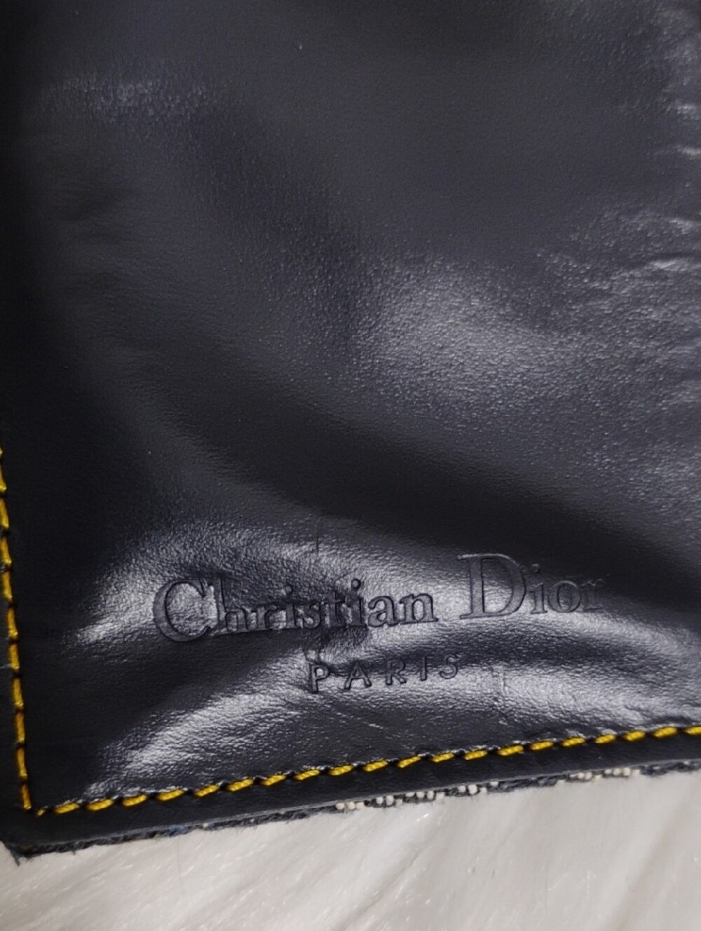 Christian Dior Navy Monogram Canvas Saddle Wallet W/Card - Picture 10 of 16
